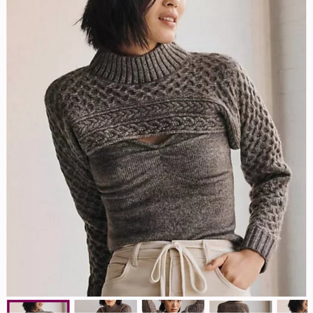 ASTR two piece tank + sweater turtleneck